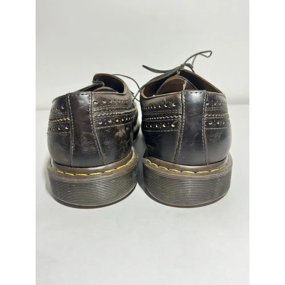 Dr. Martens Men's EUC Brown Leather Brogue Lace Up Shoes 3989 Size 12 US 11 UK